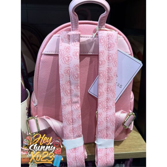 Loungefly Disney Beauty and the Beast Pink Roses Mini Backpack main image 5